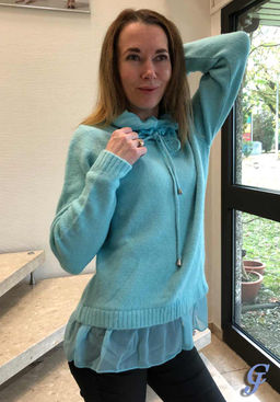 Пуловер, бирюзовый - Linea tesini фото 5