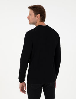 Siyah Regular Fit Sweatshirt - Pierre cardin фото 5