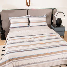 Комплект постельного белья Сатин с Одеялом 100% хлопок на резинке OBR175 Евро/50-70 2 шт - Ситрейд фото 4