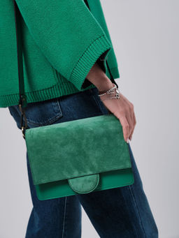 Сумка через плечо Deboro 30574 зеленая весна