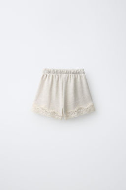 BERMUDA FELPA LACE / Beige vigor? - Zara фото 2