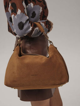 Замшевая сумка Deboro 30900 коричневый лист