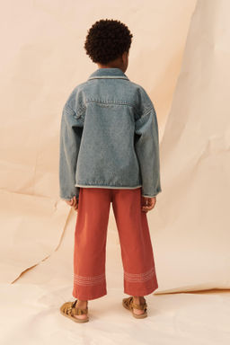 CAZADORA DENIM EFECTO DESGASTADO LIMITED EDITION / Marino / Blanco - Zara фото 5