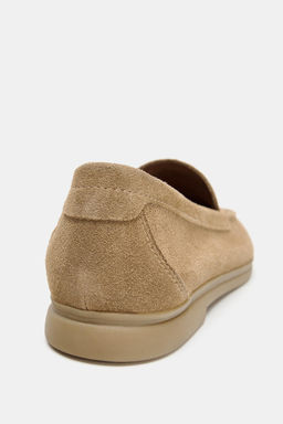 FLAT SPLIT SUEDE LOAFERS - Zara фото 13