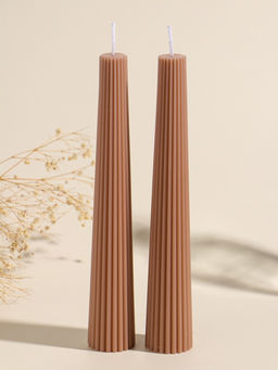 Набор свечей, 3.5х23 см, 2 шт "Башня" корица 4х9,5х25 см