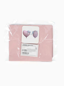 Цена за 2 шт. Воздушный шар фольгированный 36" «Розовое сердце с бантом»