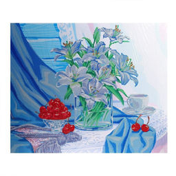 Алмазная мозаика с частичным заполнением на подрамнике «Лилии», 50×60 см