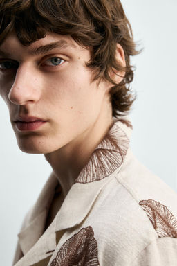 CAMISA BORDADO FLORAL / Crudo - Zara фото 6