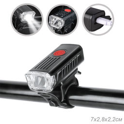 Фонарь передний COMIRON FR21 корпус: ABS; свет: XPG LED, 400lm; аккумулятор 700 mAh, USB, влагозащищённый. /уп 125/500/ - Галеонтрейд фото 2