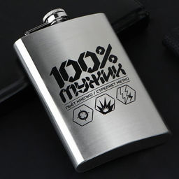 Фляжка 100% мужик, 270 мл