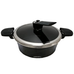 Низкая вакуумная кастрюля (коричн.) IH HappyCall 24 см/2,9 л, (3003-0088) Корея Акция