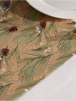 Дорожка на стол новогодняя Этель Spruce branches 30?70 см, 100% хлопок, саржа 190 г/м?, бежевая