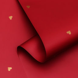 Пленка для цветов, 57 см ×10 м, «Сердечки», винная, 65 микрон