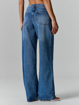 Джинсы Wide leg fit женские синие - Mark formelle фото 4