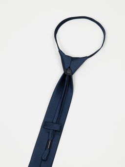 Галстук с фиксатором Синий - Bungly фото 6