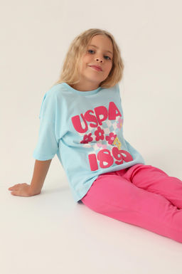 K_z _ocuk A__k Mavi Pijama Tak_m_ Sepette S_rpriz _ndirim - U.s. polo assn фото 2