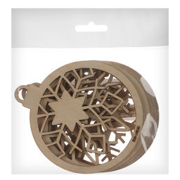 Заготовки для творчества на новый год Шары со снежинками, 5 шт.