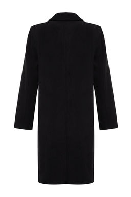 Trendyolmilla Vizon Kruvaze Regular Yunlu Midi Kaban TWOAW25KB00016  фото 9