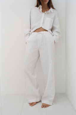 STRIPED PYJAMA TROUSERS - Zara фото 3