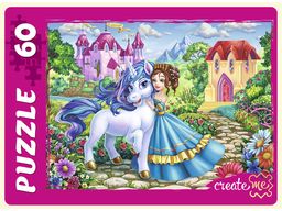 Puzzle 60 элементов "Принцесса и единорог №4" (П60-7649)