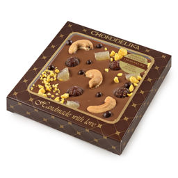 Шоколад молочный с украшением Кешью, ананас, апельсин 75 гр - Chokodelika фото 2