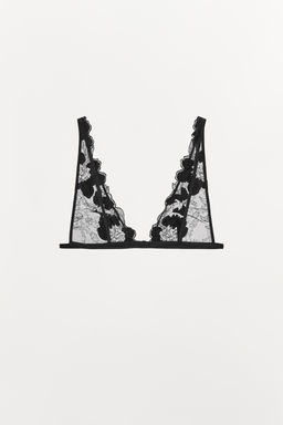 FLORAL LACE TRIANGLE BRALETTE - Zara фото 5