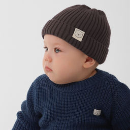 Шапка детская «Крошка Я», размер 44-46 см, серая