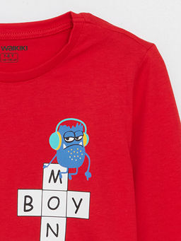 Bisiklet Yaka Bask?l? Uzun Kollu Erkek ?ocuk Pijama Tak?m? - Waikiki фото 3