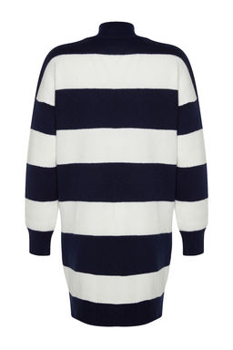 TRENDYOLMILLA Lacivert Mini Triko Genis Kal?p Dik Yaka Kazak Elbise TWOAW24EL00059  фото 8