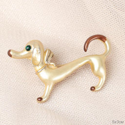 Брошь Такса / 1461-35 /уп 24/