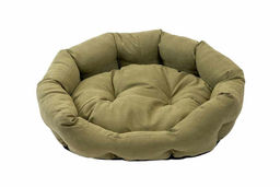 Лежак Редпл. овальный пухлый №2 дарэленд,серия "ОБЛАКО - Бархат", милитари,49*40*17см (бархат,с/пух+периотек) 94442милит