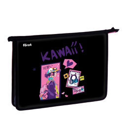 Папка для тетрадей А4, молния сверху F?rst "Kawaii" (FT-PP-A40529) пластик