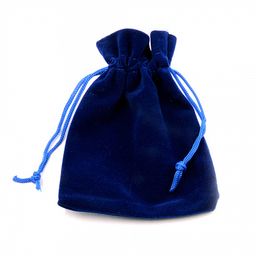 Мешочек подарочный Синий бархатный 9х12см