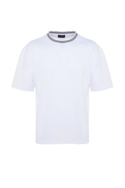 TRENDYOL MAN Premium Tas Oversize/Genis Kesim Triko Bantl? Dokulu Pike T-Shirt TMNSS23TS00079 - Trendyolmilla фото 24