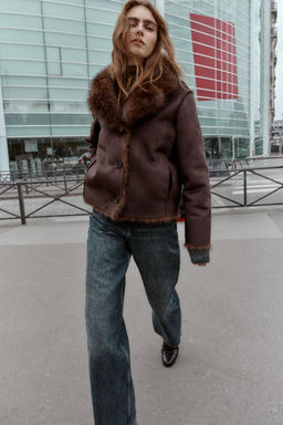 REVERSIBLE DOUBLE-FACED FAUX FUR JACKET