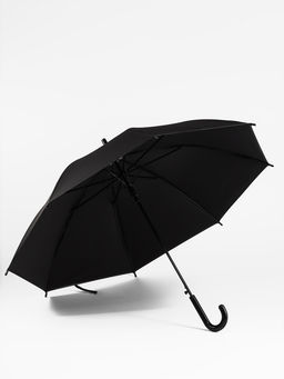 Зонт полуавтоматический «Однотон», 8 спиц, R=46/54 см, d=92 см, чёрный