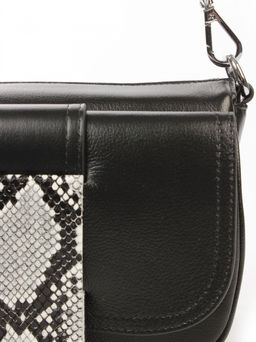 LACCOMA сумка АС2228Ш-черный натуральная кожа хлопок фото 5