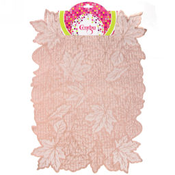 Цена за 3 шт. Салфетка на стол 30*45см "Кленовый лист" розовое золото