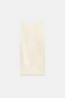 FALDA MIDI SATINADA / Beige - Zara фото 3