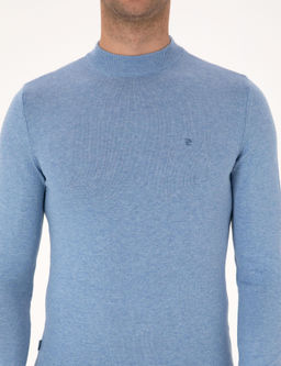 Mavi Melanj Slim Fit _eyrek Yaka Basic Triko Kazak - Pierre cardin фото 6