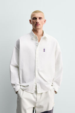 CHAMPION ® X ZARA OXFORD SHIRT WITH PATCHES  фото 10