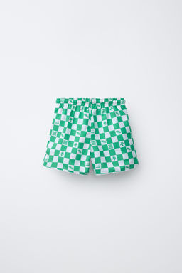 6-14 A?OS/ BA?ADOR CUADRO DAMERO LOGO ENGOMADO / Verde - Zara фото 2