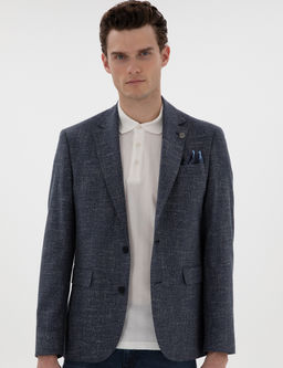 Lacivert Slim Fit Ceket
