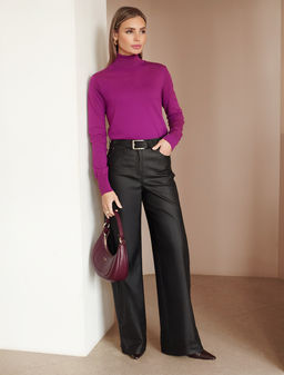 Водолазка тонкой вязки из хлопка с нейлоном - Vilatte фото 5