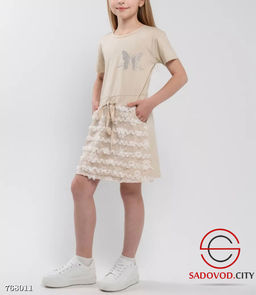 Детское летнее платье с принтом