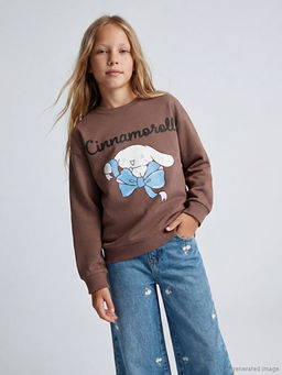 Cinnamoroll Bask?l? K?z ?ocuk Sweatshirt