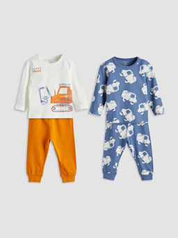 Bisiklet Yaka Erkek Bebek Pijama Tak?m? 2li