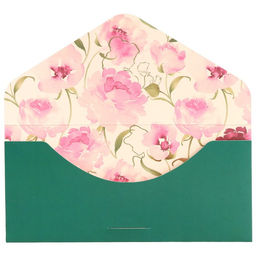 Цена за 2 шт. Конверт для денег «Для самой красивой!», софт тач, пионы, тиснение, 19 х 9 см, Принцессы
