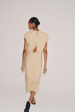 VESTIDO MIDI VOLANTES ZW COLLECTION / Crudo medio - Zara фото 12