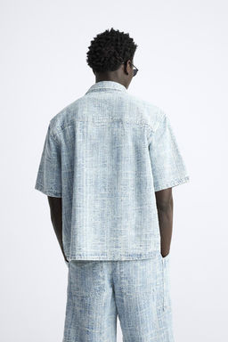 JACQUARD DENIM SHIRT - Zara фото 4